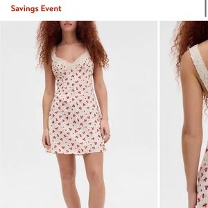 BDG Luna Ditsy Floral Printed Sleeveless Mini Slip Dress